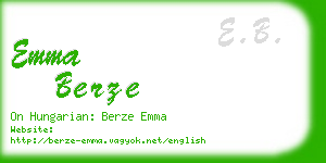 emma berze business card